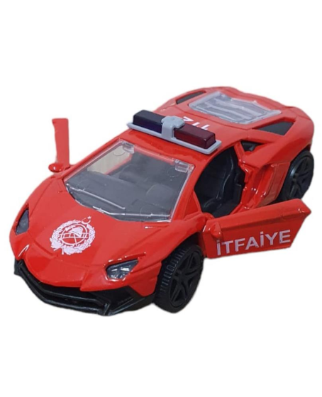 Çek Bırak Metal Araba Lamborgini - ILK003 - İtfaiye - 1 ADET