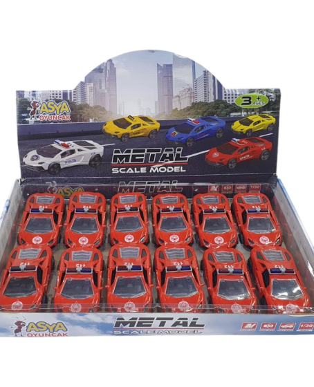 Çek Bırak Metal Araba Lamborgini - ILK003 - İtfaiye - 1 ADET