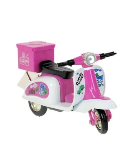 Çek Bırak Metal Vespa Motor  Cm - FY361A-D - Pembe - 1 ADET