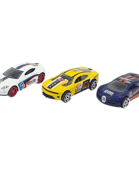 3'lü Araba Yarış Seti - Die Cast - DS045 - 1 ADET