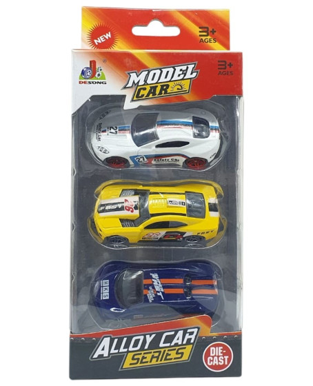 3'lü Araba Yarış Seti - Die Cast - DS045 - 1 ADET