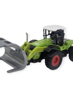 Farm Mini Oyuncak Traktör - 14 cm Basmalı Balya Yükleyici Çiftlik Aracı - 1 ADET