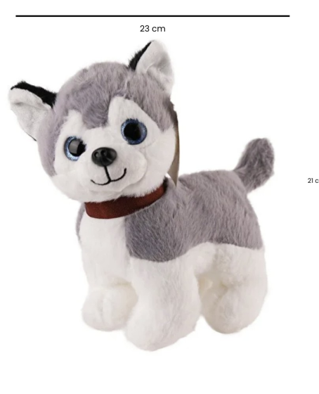 Sesli Peluş Köpek - 2309033 - Gri - 1 ADET Sesli Peluş Köpek - 2309033 - Gri - 1 ADET