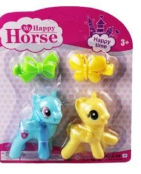 L-34-10 - PONY 2 Lİ FİGÜR SET TOKALI KARTELA - 1 ADET