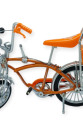 Model Araçlar - 1:8 Metal Retro Pinokyo Bisiklet - Die -Cast 17 cm - Turuncu - 1 ADET