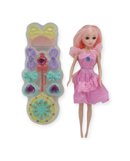 Prenses Bebek Makyaj Seti - Pembe - 1 ADET