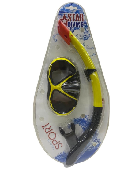 Star Diving Dalış Maskesi ve Snorkel Yetişkin - 51711-SARI - 1 ADET Star Diving Dalış Maskesi ve Snorkel Yetişkin - 51711-SARI - 1 ADET