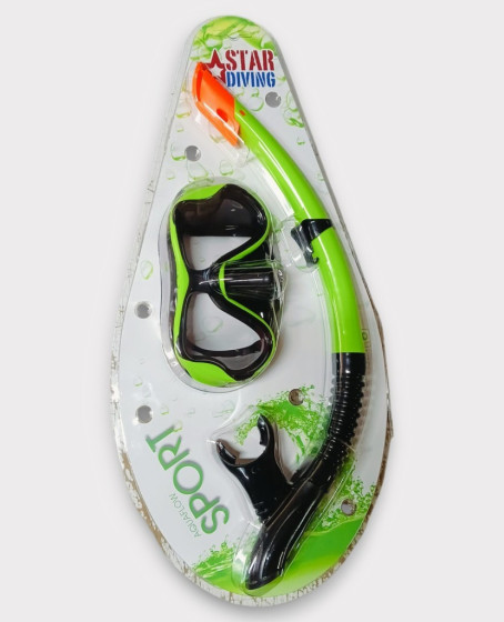 Star Diving Dalış Maskesi ve Snorkel Yetişkin - 51714-YEŞİL - 1 ADET
