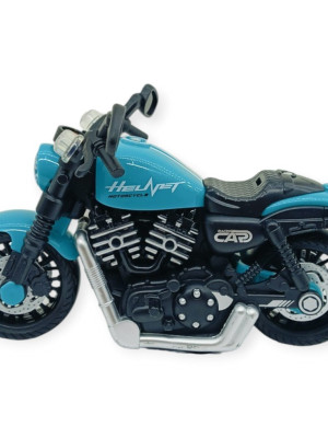 Sürtmeli Işıklı Sesli Chopper Motor Turkuaz 15cm - 1 ADET
