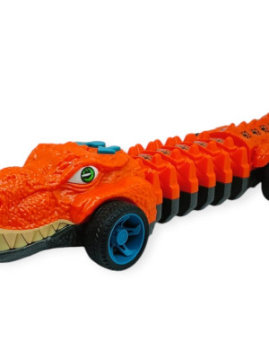 Timsah Araba - Otomatik Hareketli Sesli Işıklı 32 cm - Koyu Turuncu Timsah - 1 ADET