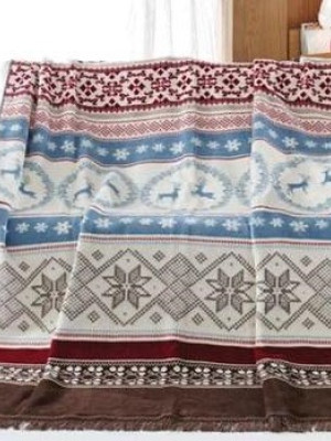 Merinos West Kahve Çift Kişilik Battaniye