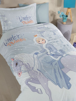 Tek Kişilik Genç Ranforce Nevresim Takımı Winter Princess Tek Kişilik Genç Ranforce Nevresim Takımı Winter Princess