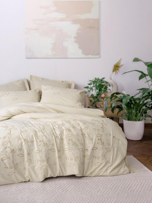 Cotton Keten Çift Kişilik Nevresim Takımı Lapelis