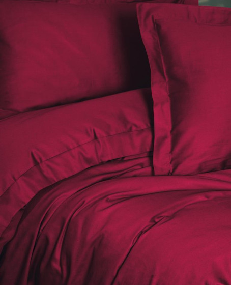 Elegant Bordo Çift Kişilik Saten Nevresim Takımı