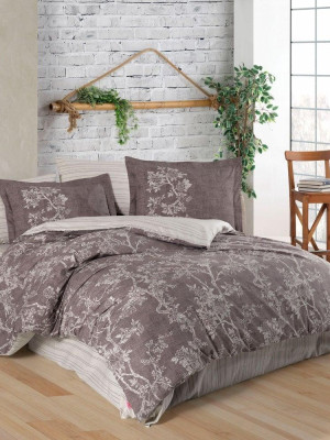 Çift Kişilik Poplin Nevresim Takımı Dream Kahve Çift Kişilik Poplin Nevresim Takımı Dream Kahve