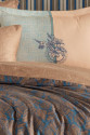 Çift Kişilik Saten Nevresim Lotus Bronz Çift Kişilik Saten Nevresim Lotus Bronz