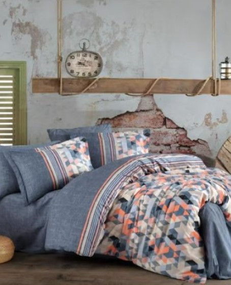 Kingsize Poplin Nevresim Arella Oranj