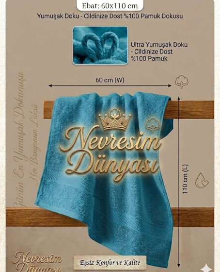 Prime Havlu 60x110  Yeşil