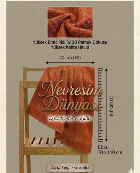 Prime Havlu 70x140 Kiremit
