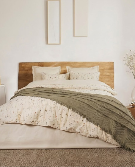 Şaheser Home Collection  Çift Kişilik Pikeli Dijital Baskılı Nevresim Takımı Marvin Haki