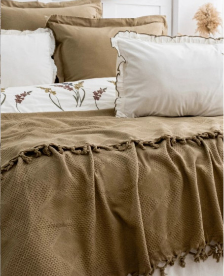 Şaheser Home Collection Eveline Haki Nevresimli Pike Takımı, %100 Pamuk, Püsküllü Nevresimli Pike Seti, Nakışlı Pike Takımı Şaheser Home Collection Eveline Haki Nevresimli Pike Takımı, %100 Pamuk, Püsküllü Nevresimli Pike Seti, Nakışlı Pike Takımı