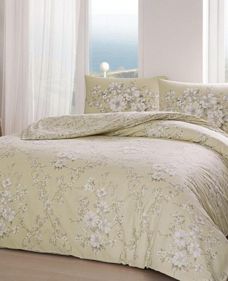 Ranforce Tek Kişilik Nevresim Takımı Lily Bej