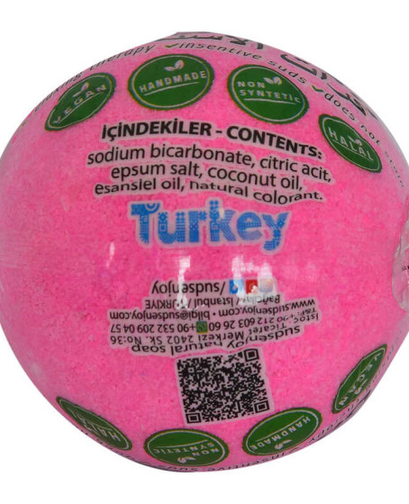 Pembe Düşler El Yapımı Banyo Küvet Topu Sabunu Pembe 90-120 Gr Pembe Düşler El Yapımı Banyo Küvet Topu Sabunu Pembe 90-120 Gr