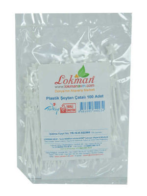 Plastik Cips Börek Tatlı Şeytan Çatalı Beyaz 100 Adet Paket