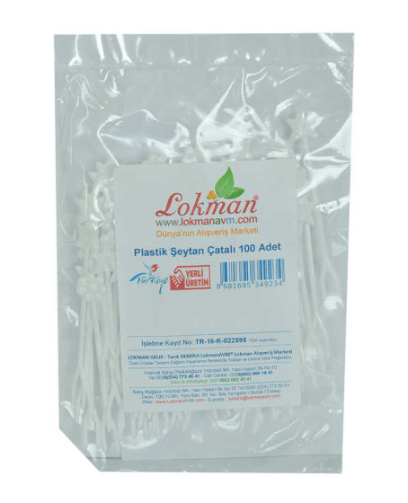 Plastik Cips Börek Tatlı Şeytan Çatalı Beyaz 100 Adet Paket