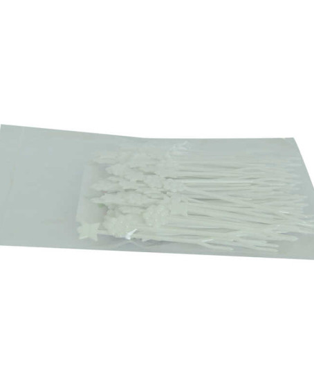 Plastik Cips Börek Tatlı Şeytan Çatalı Beyaz 100 Adet Paket