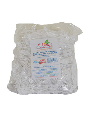 Plastik Cips Börek Tatlı Şeytan Çatalı Beyaz 1000 Adet 1 Paket