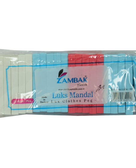 Plastik Lüks Çamaşır Mandalı Karışık Renk Kod-103