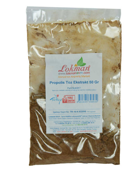 Propolis Ekstrakt Öğütülmüş Toz 50 Gr Paket