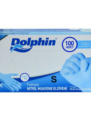 Pudrasız Mavi Nitril Eldiven Küçük Boy (S) 100 Lü Paket