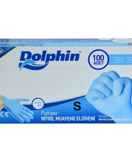 Pudrasız Mavi Nitril Eldiven Küçük Boy (S) 100 Lü Paket