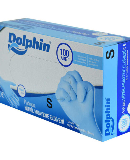 Pudrasız Mavi Nitril Eldiven Küçük Boy (S) 100 Lü Paket