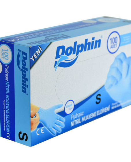 Pudrasız Mavi Nitril Eldiven Küçük Boy (S) 100 Lü Paket