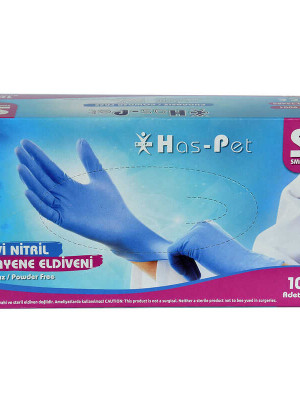 Pudrasız Mavi Nitril Eldiven Küçük Boy (S) 100 Lü Paket