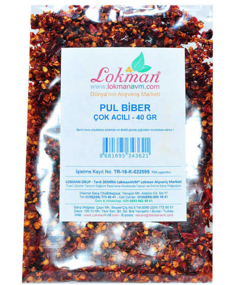 Pul Biber Çok Acılı 40 Gr Paket