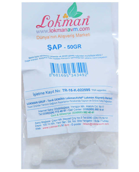 Şap Doğal Granül Parça Çakıl Şap Taşı 50 Gr Paket