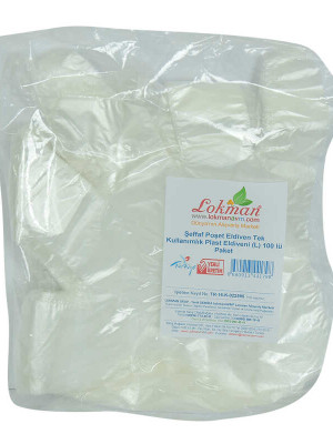 Şeffaf Poşet Eldiven Tek Kullanımlık Plast Eldiveni (L) 100 lü Paket
