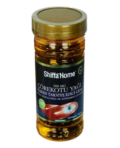 Shiffa Home Çörek Otu Yağı Soğuk Pres 500 Mg x 150