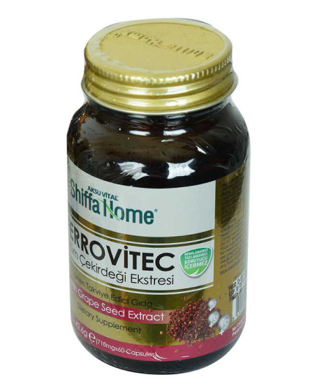 Shiffa Home Ferrovitec Üzüm Çekirdeği Ekstresi Diyet Takviyesi 710 Mg x 60 Shiffa Home Ferrovitec Üzüm Çekirdeği Ekstresi Diyet Takviyesi 710 Mg x 60