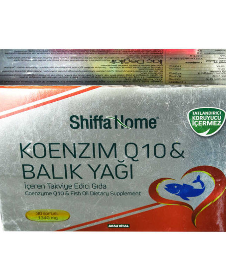 Shiffa Home Koenzim Q10 & Balık Yağı Yumuşak Jel 1340 Mg x 30