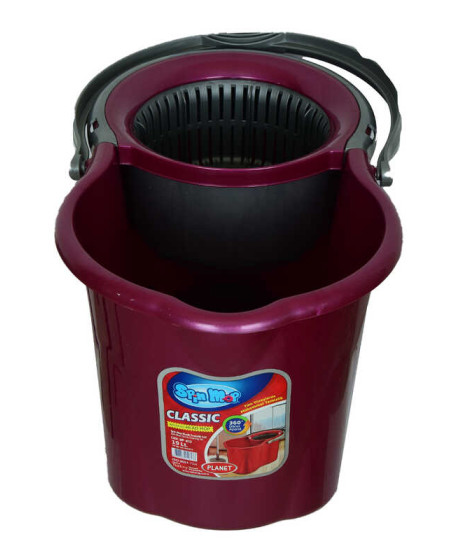 Spin Mop Temizlik Seti 360 Derece Döner Başlıklı Kova+Mop+Paspas+Sap Karışık Renk