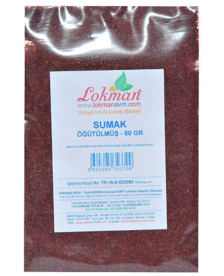 Sumak Öğütülmüş 50 Gr Paket