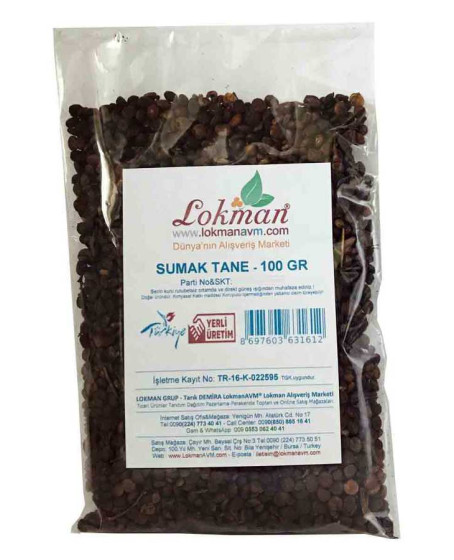 Sumak Tane Doğal 100 Gr Paket