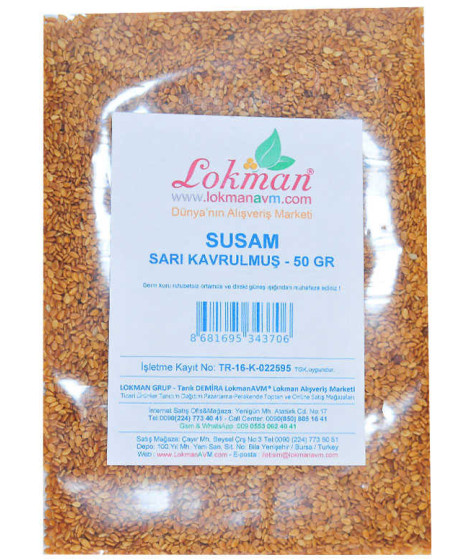 Susam Kavrulmuş Simitlik Sarı 50 Gr Paket