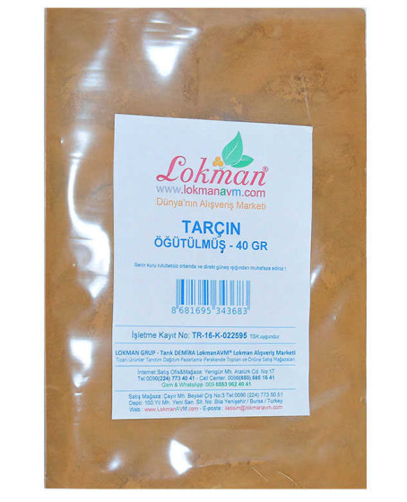 Tarçın Öğütülmüş Doğal 40 Gr Paket