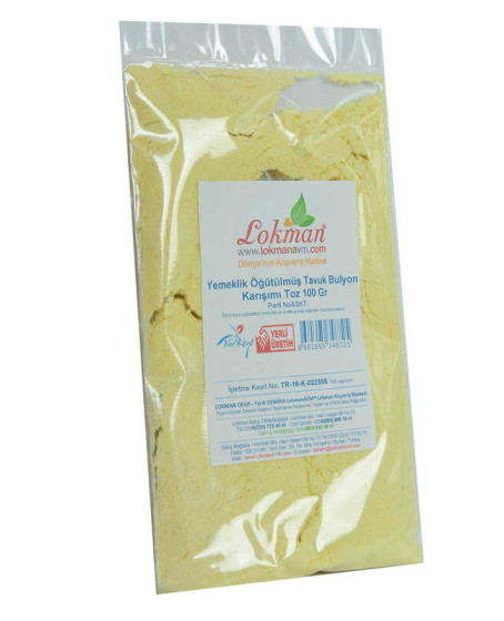 Tavuk Bulyon Toz Yemeklik Öğütülmüş Karışım 100 Gr Paket